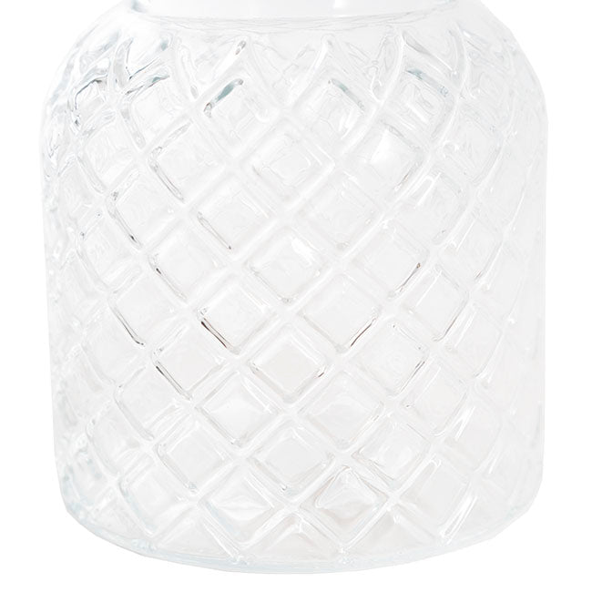 Glass Ann Bottle Vase Clear (14x16cmH)