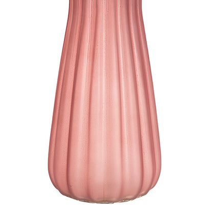 Glass Lynne Posy Vase Matte Pink (10x11x22cmH)
