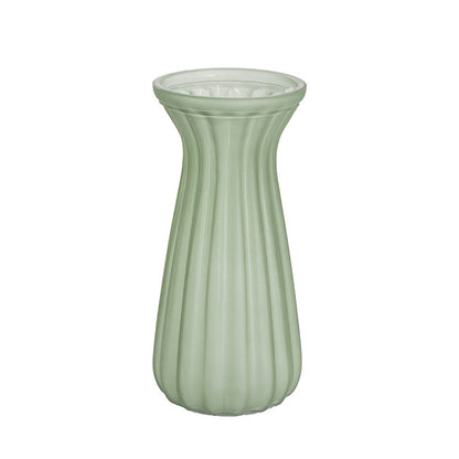 Glass Lynne Posy Vase Matte Sage (10x11x22cmH)