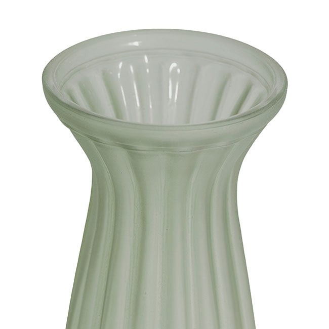 Glass Lynne Posy Vase Matte Sage (10x11x22cmH)