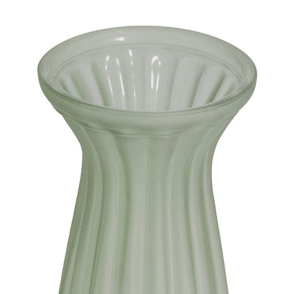 Glass Lynne Posy Vase Matte Sage (10x11x22cmH)