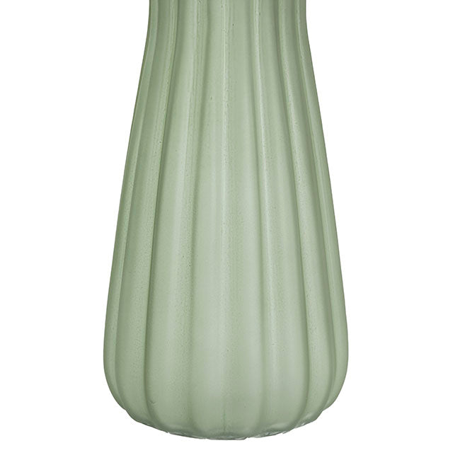 Glass Lynne Posy Vase Matte Sage (10x11x22cmH)
