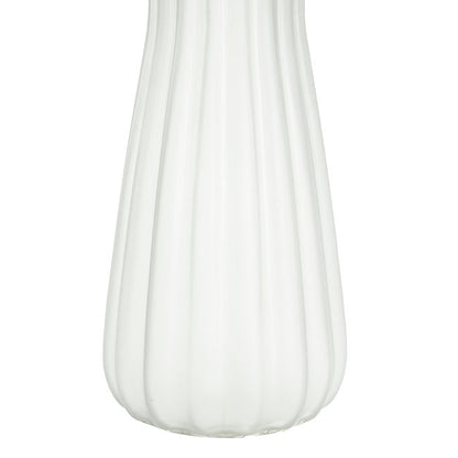 Glass Lynne Posy Vase Matte Frosted White (10x11x22cmH)