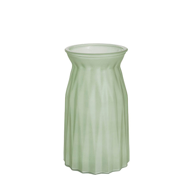 Glass Lynne Bottle Vase Frosted Sage (11x11.5x20cmH)