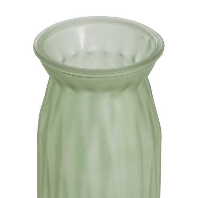 Glass Lynne Bottle Vase Frosted Sage (11x11.5x20cmH)