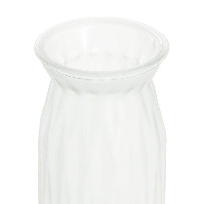 Glass Lynne Bottle Vase Frosted White (11x11.5x20cmH)
