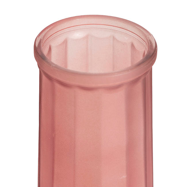 Glass Lynne Conical Vase Matte Pink (9.3x11x24.5cmH)