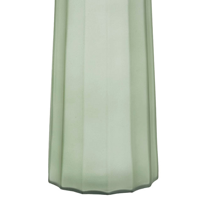 Glass Lynne Conical Vase Matte Sage (9.3x11x24.5cmH)