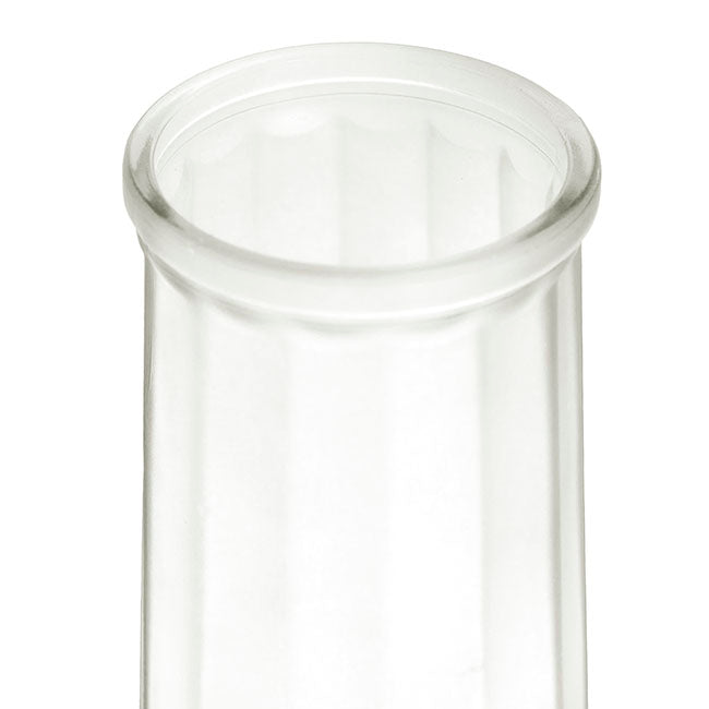 Glass Lynne Conical Vase Matte White (9.3x11x24.5cmH)