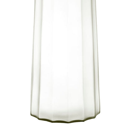 Glass Lynne Conical Vase Matte White (9.3x11x24.5cmH)