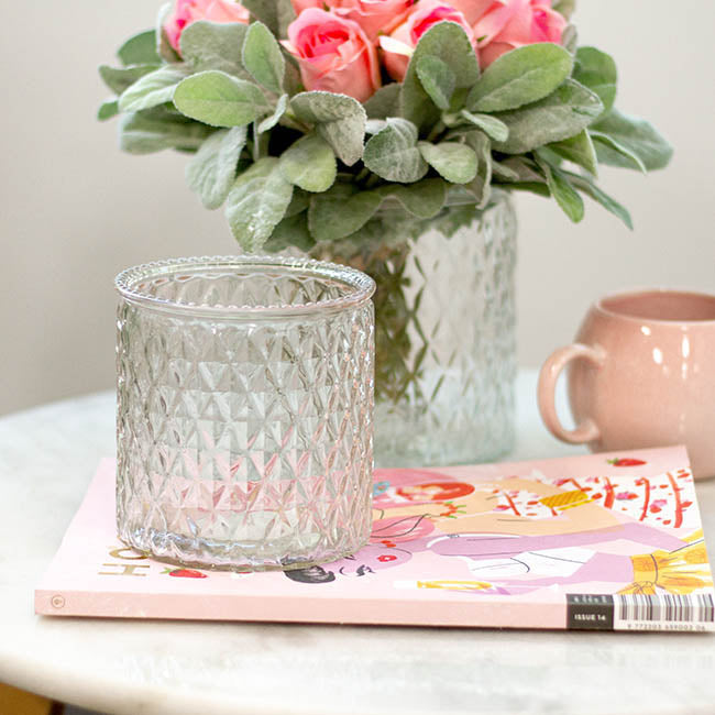 Glass Ann Maggie Vase Clear (12Dx12cmH)