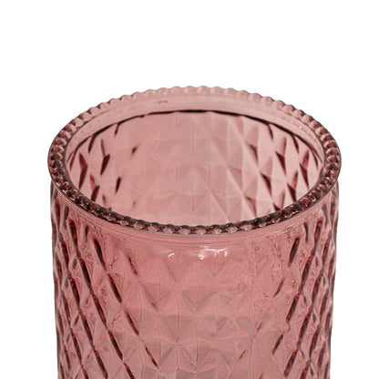 Glass Ann Maggie Vase Dusty Pink (12Dx12cmH)