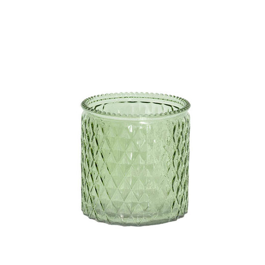 Glass Ann Maggie Vase Sage (12Dx12cmH)