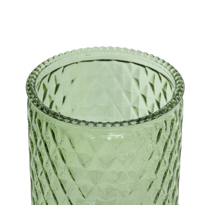Glass Ann Maggie Vase Sage (12Dx12cmH)
