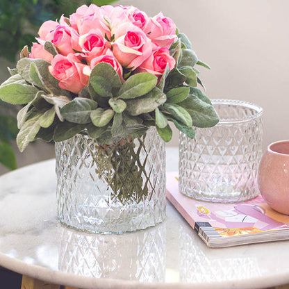 Glass Ann Maggie Vase Clear (15Dx15cmH)