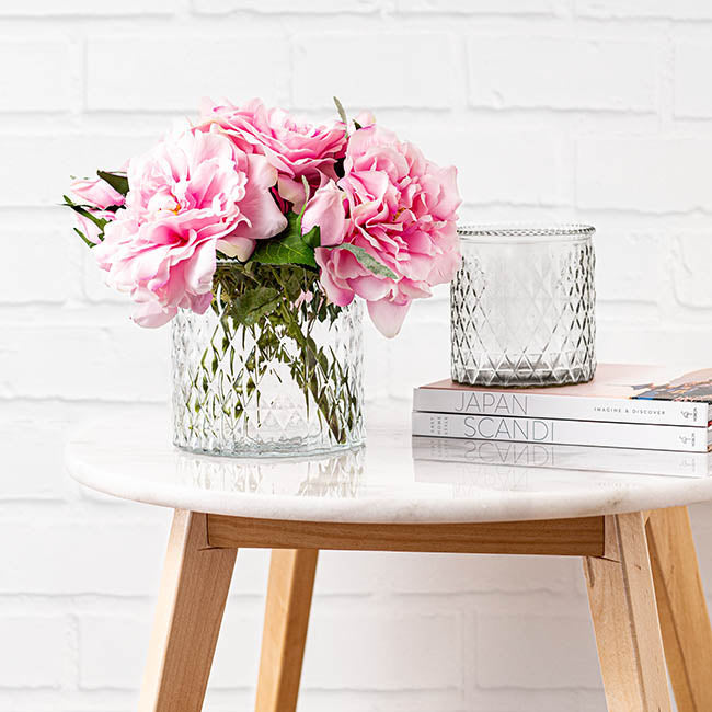 Glass Ann Maggie Vase Clear (15Dx15cmH)