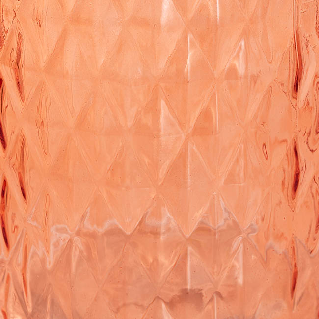 Glass Ann Maggie Vase Peach (15Dx15cmH)