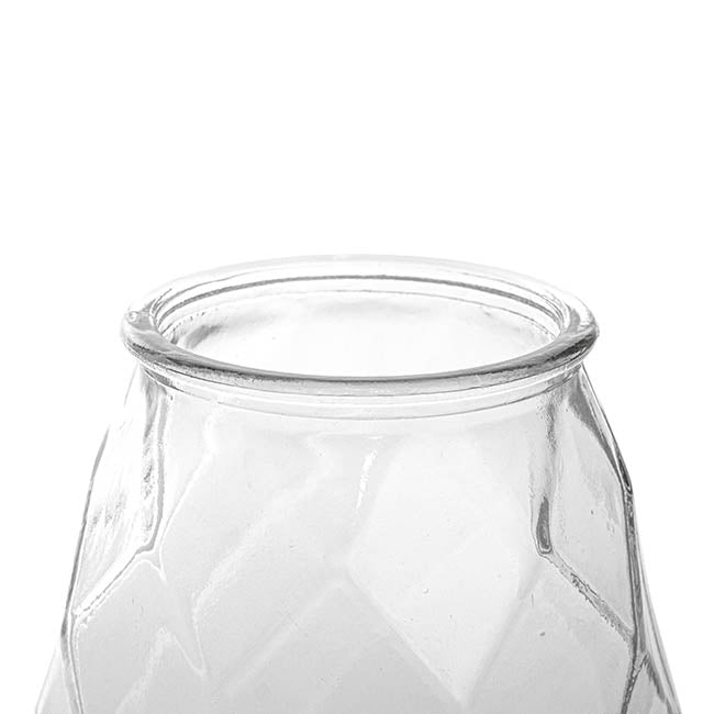 Glass Twist Lotus Vase Clear (12.5DX21.5cmH)