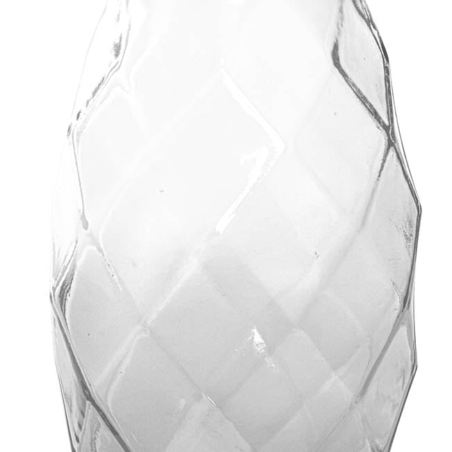 Glass Twist Lotus Vase Clear (12.5DX21.5cmH)