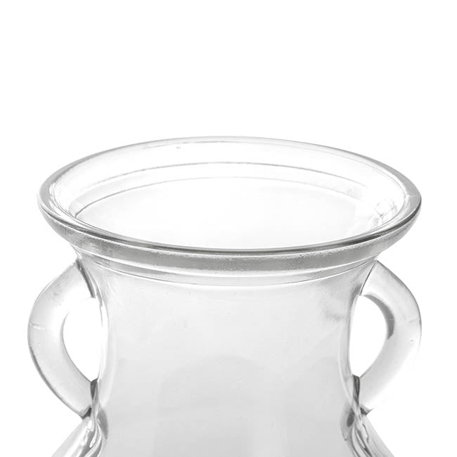 Glass Ginger Lily Vase With Handle Clear (11.5X15X20cmH)