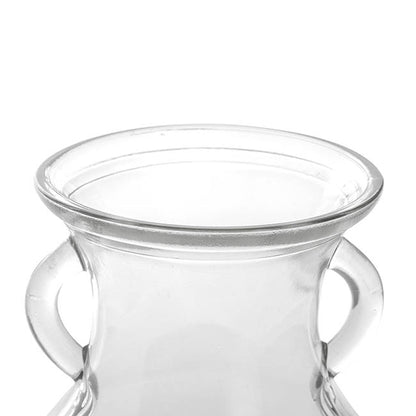 Glass Ginger Lily Vase With Handle Clear (11.5X15X20cmH)