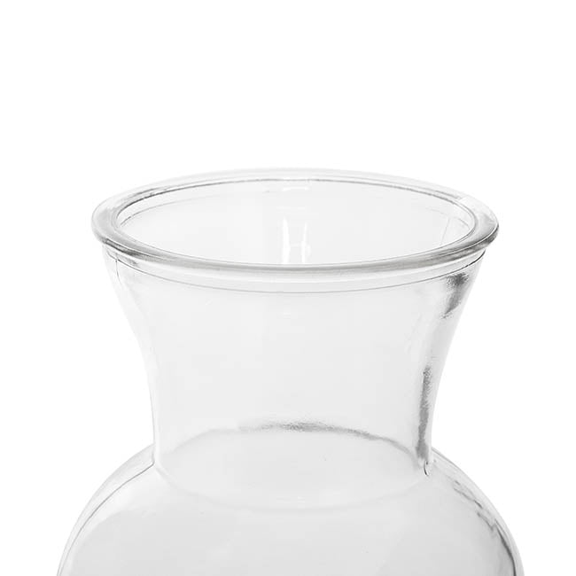 Glass Ginger Lily Vase Clear (13DX22cmH)