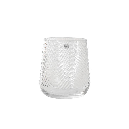 Glass Waves Vase Clear (12x5x17cmH)