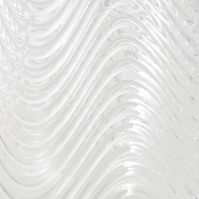 Glass Waves Vase Clear (12x5x17cmH)