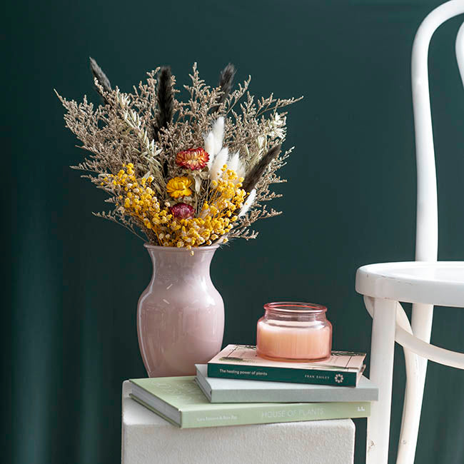 Glass Ginger Flared Vase Solid Nude (12Dx20cmH)