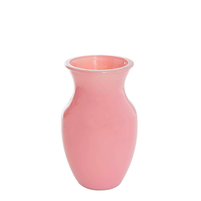 Glass Ginger Flared Vase Solid Pink (12Dx20cmH)
