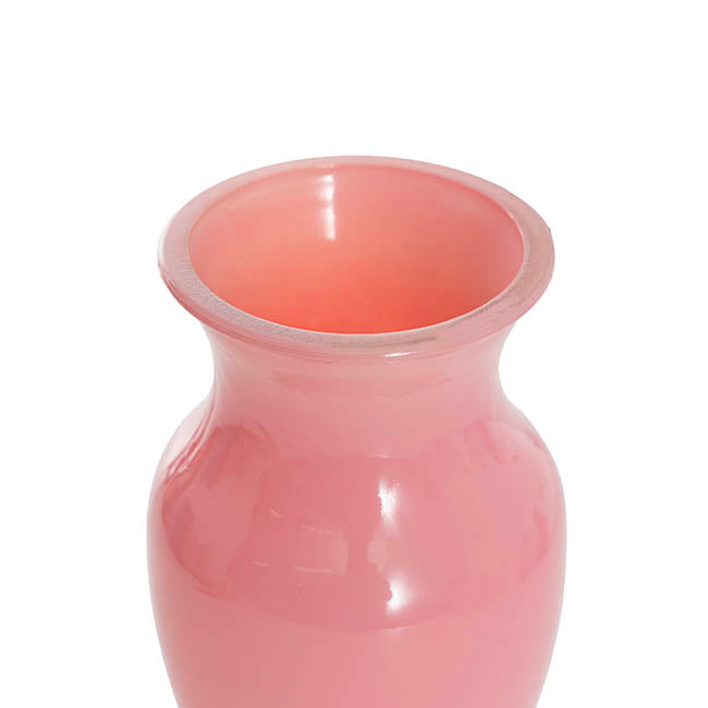 Glass Ginger Flared Vase Solid Pink (12Dx20cmH)