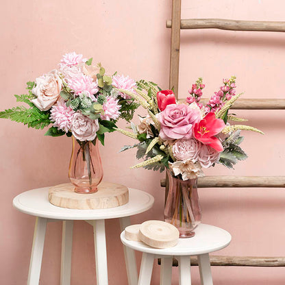 Glass Country Sabrina Vase Blush Pink (12Dx22.5cmH)
