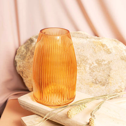 Glass Paige Vase Apricot Small (7TDx8.5BDx20cmH)