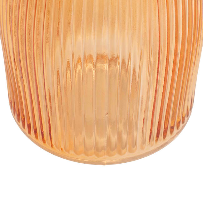 Glass Paige Vase Apricot Small (7TDx8.5BDx20cmH)