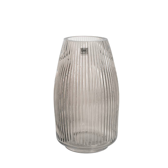 Glass Paige Vase Grey Small (7TDx8.5BDx20cmH)