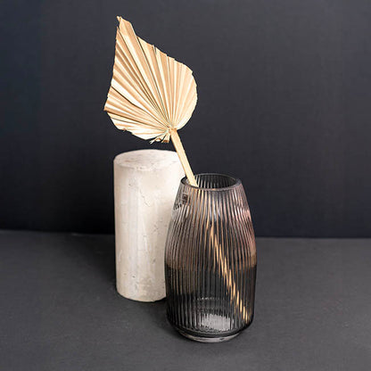 Glass Paige Vase Grey Small (7TDx8.5BDx20cmH)