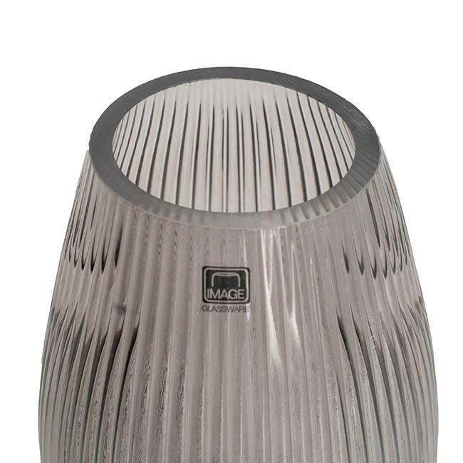 Glass Paige Vase Grey Small (7TDx8.5BDx20cmH)
