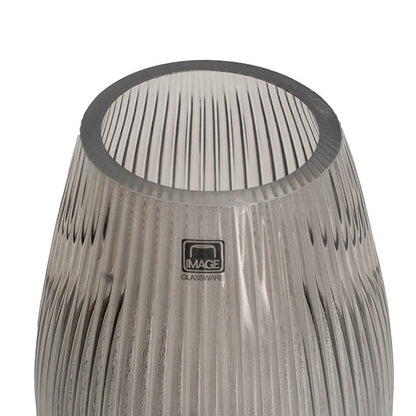 Glass Paige Vase Grey Small (7TDx8.5BDx20cmH)