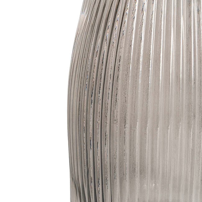 Glass Paige Vase Grey Small (7TDx8.5BDx20cmH)
