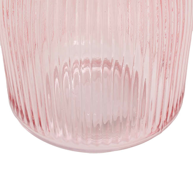 Glass Paige Vase Pink Small (7TDx8.5BDx20cmH)