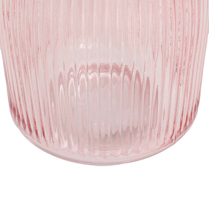 Glass Paige Vase Pink Small (7TDx8.5BDx20cmH)
