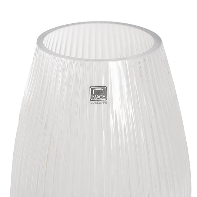 Glass Paige Vase Clear Medium (9TDx10BDx25cmH)