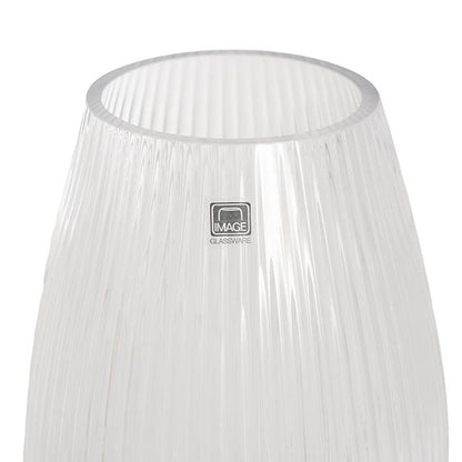 Glass Paige Vase Clear Medium (9TDx10BDx25cmH)