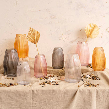 Glass Paige Vase Clear Medium (9TDx10BDx25cmH)