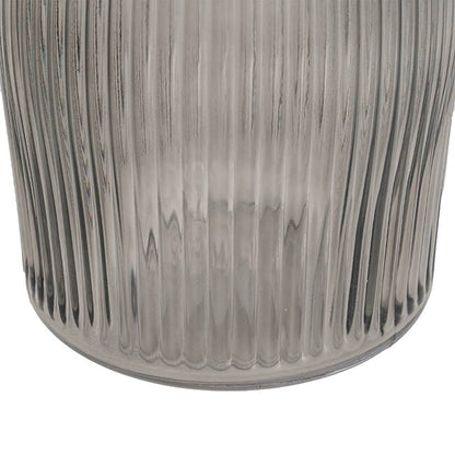 Glass Paige Vase Grey Medium (9TDx10BDx25cmH)