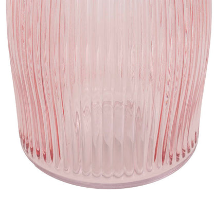 Glass Paige Vase Pink Medium (9TDx10BDx25cmH)