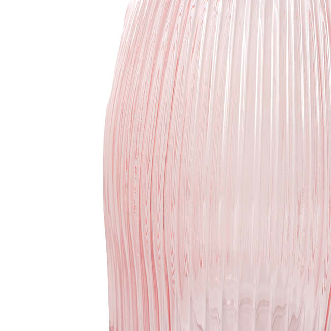 Glass Paige Vase Pink Medium (9TDx10BDx25cmH)