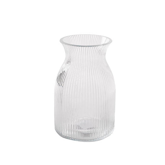 Glass Belly Posy Vase Clear (12x18.5cmH)