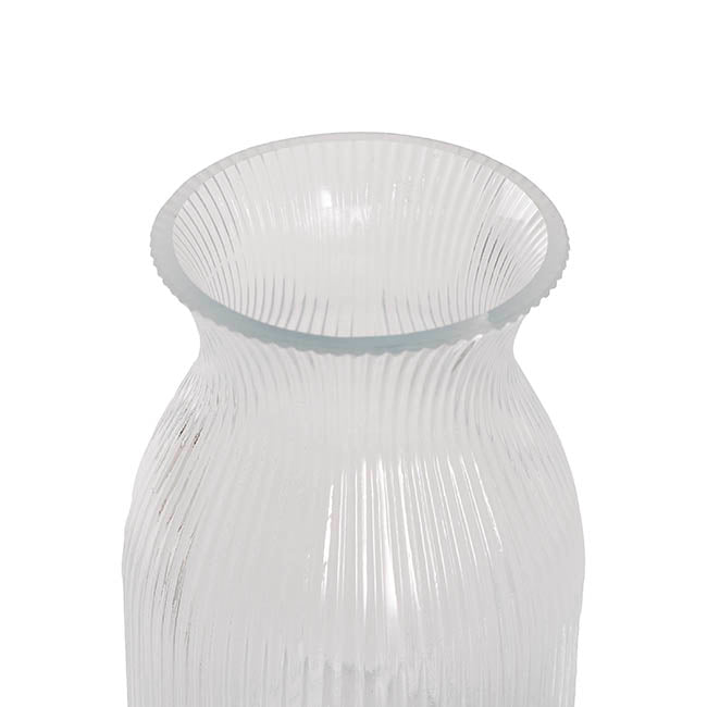 Glass Belly Posy Vase Clear (12x18.5cmH)