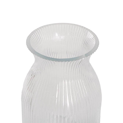 Glass Belly Posy Vase Clear (12x18.5cmH)